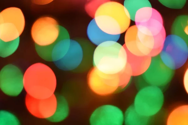 Leuchtende Und Festlich Gefärbte Lichtringe Aus Kamera Und Objektiv Bokeh — Stockfoto