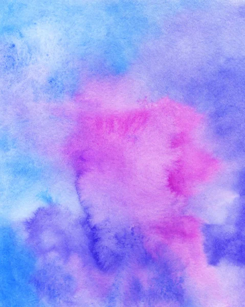 Acuarela Fondo Abstracto Textura Pintada Mano Acuarela Manchas Azules Púrpura — Foto de Stock