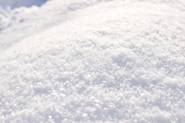 Kar dokusu. Karla kaplı topraklar. Yumuşak odak. 