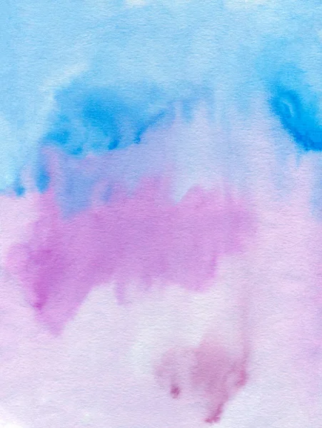 水彩画抽象背景 手绘纹理 水彩画粉色 蓝色和紫色斑点 封面和包装的设计 — 图库照片
