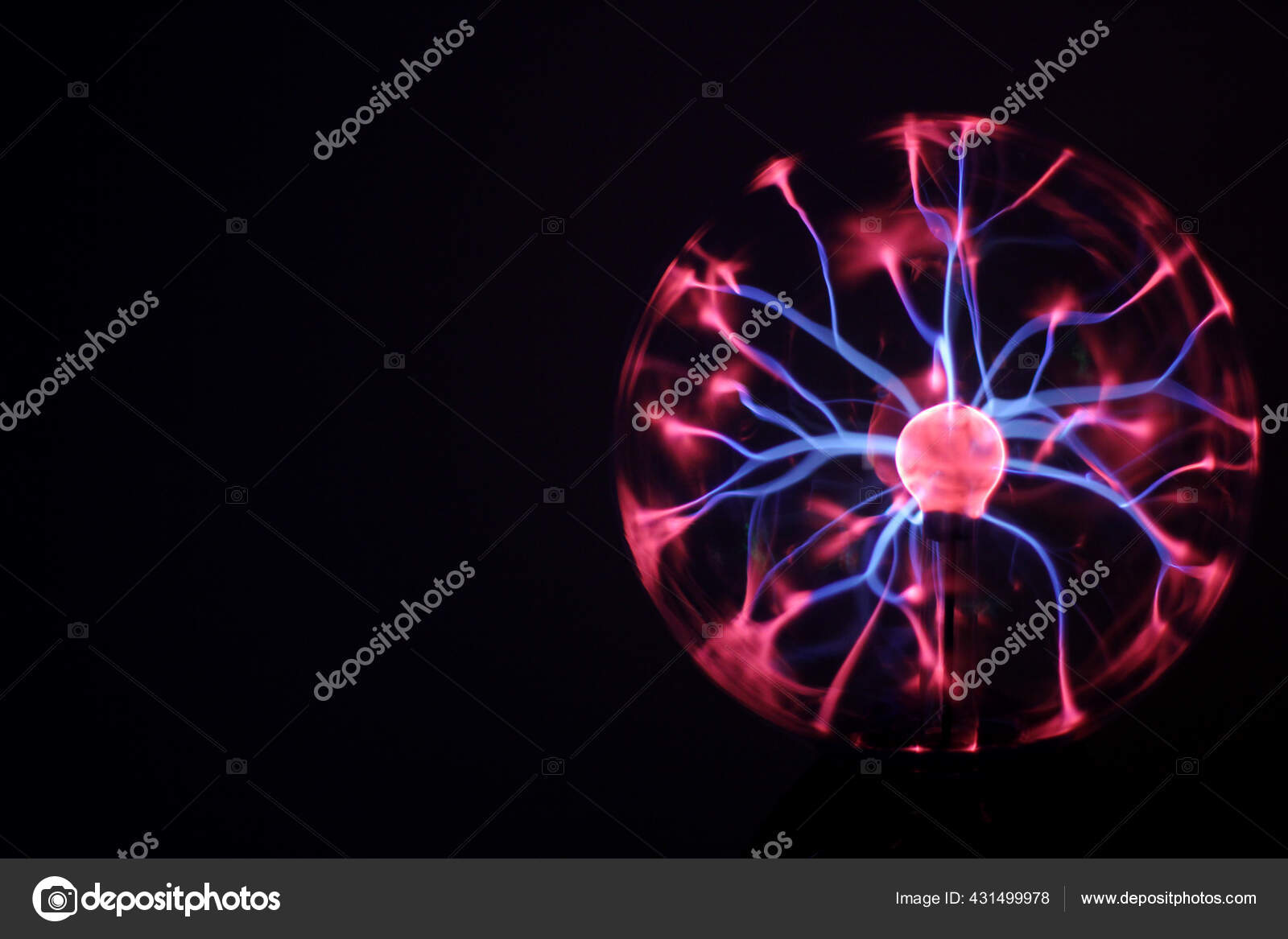 arco alto voltaje bobina tesla lampara plasma concepto abstracto energia foto de stock c elenaesich 431499978