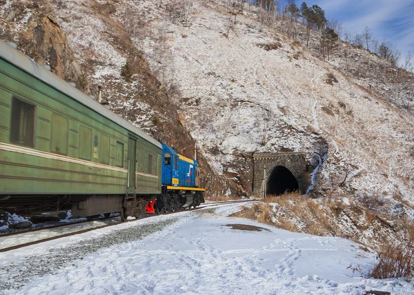 Late autumn in the Circum-Baikal Railway — Stock Image Late autumn in the Circum-Baikal Railway Stock Photo