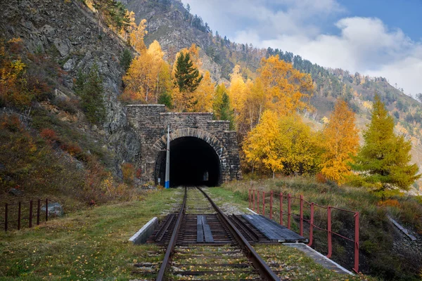 Outono na Circum-Baikal Railway — Fotografia de Stock