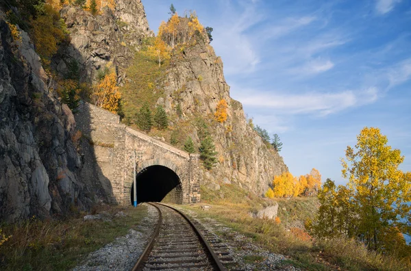 Outono na Circum-Baikal Railway — Fotografia de Stock