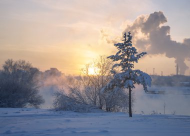 gün batımında angara Nehri