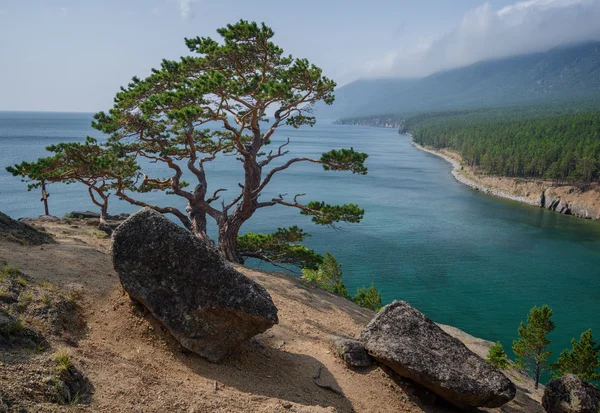 Pemandangan Baikal dari tebing — Stok Foto