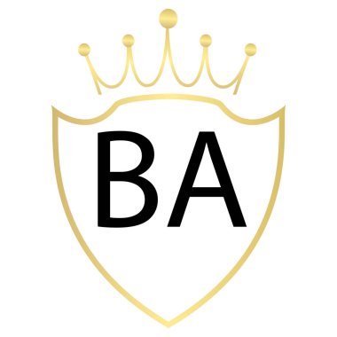 BA Harfi Logo Tasarımı Basit Biçimli