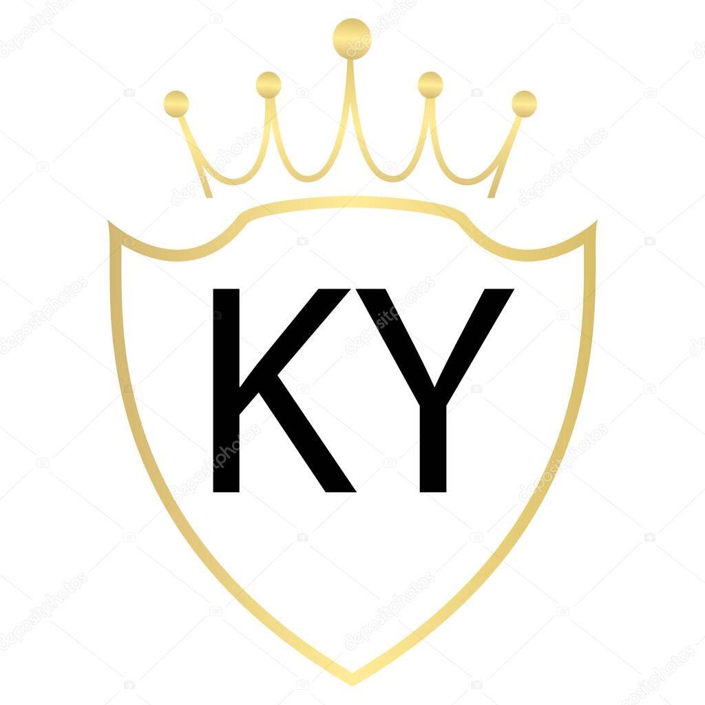 KY Letter Logo Design With Simple style
