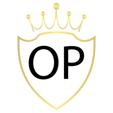 Basit Tarzlı OP Harf Logosu Tasarımı