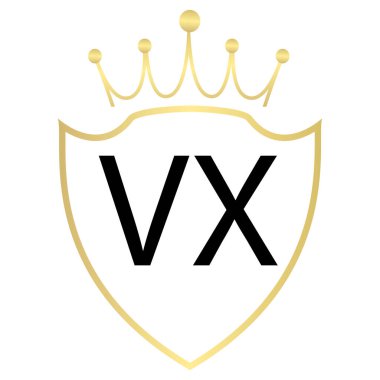 Basit Biçimli VX Harf Logo Tasarımı