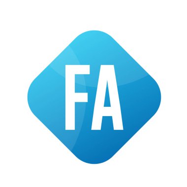 FA Harf Logosu Tasarımı Basit Biçimli