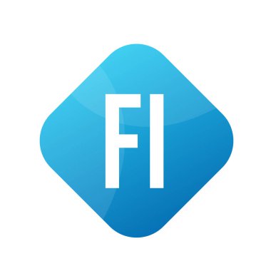 FI Letter Logo Tasarımı Basit Biçimli