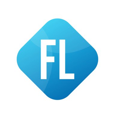 Basit Biçimli FL Harf Logo Tasarımı
