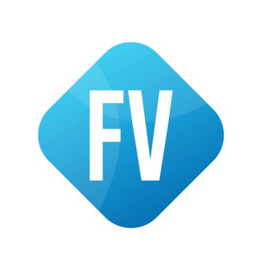 Basit Biçimli FV Harf Logosu Tasarımı