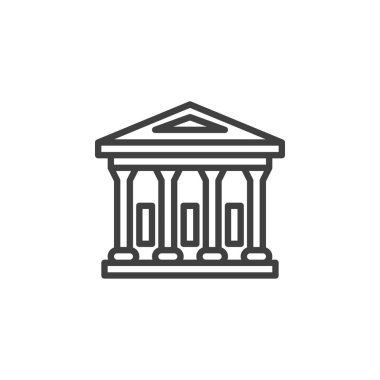 Müze inşa çizgisi simgesi