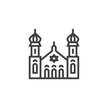 Sinagog inşa çizgisi simgesi