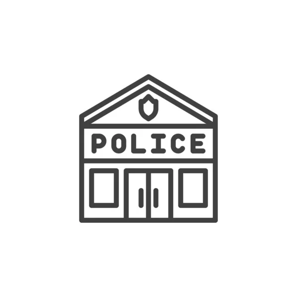 Icono de línea de oficina policía — Vector de stock