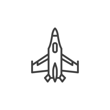 Jet savaş uçağı çizgisi simgesi