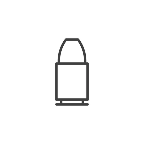 Pistol kogel lijn pictogram — Stockvector