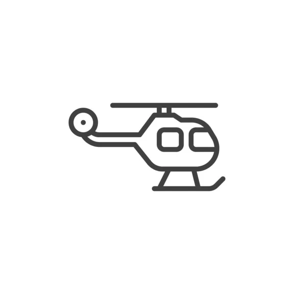 Helicopter line icon — Stock Vector