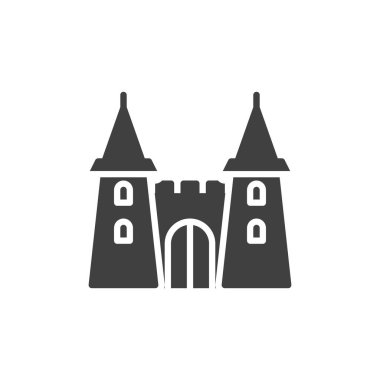 Ortaçağ kale vektör simgesi