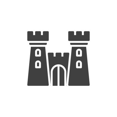 Kale kuleleri vektör simgesi