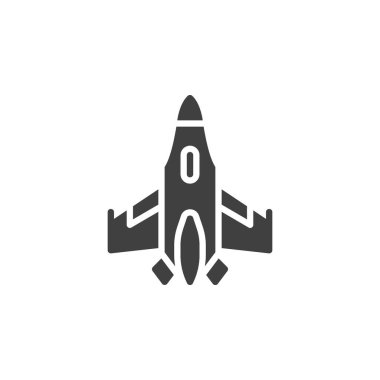Jet savaş uçağı vektör simgesi