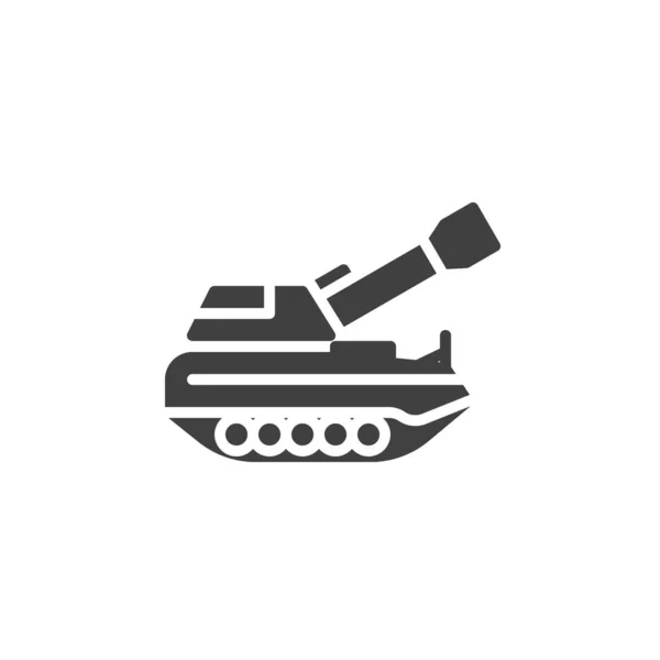 Icona vettore serbatoio militare — Vettoriale Stock