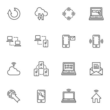 Ağ bağlantı çizgisi simgeleri ayarlandı