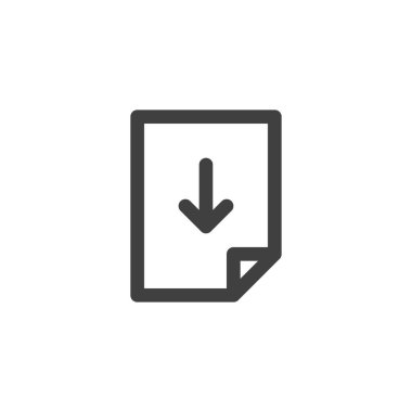 Dosya indirme satırı simgesi