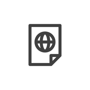 İnternet tarayıcı dosya satırı simgesi