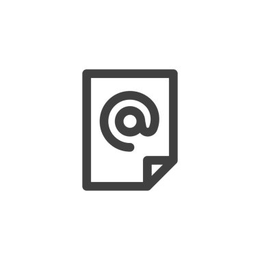 E- posta belge dosya satırı simgesi