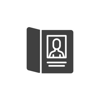 Pasaport belgesi vektör simgesi