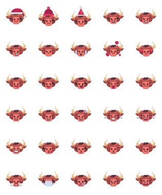 Çin Yeni Yıl Öküz emoji koleksiyonu