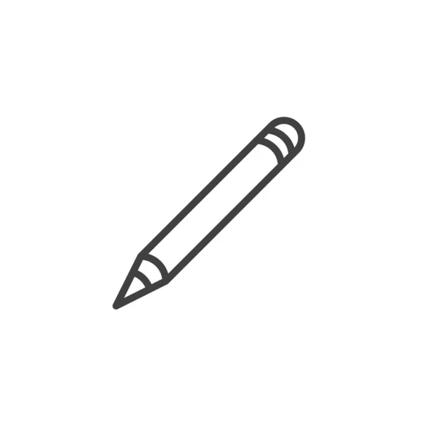 Ícone de linha de lápis — Vetor de Stock