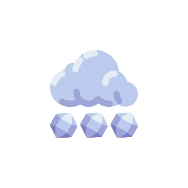 Hagelsturm-Wetter-Ikone — Stockvektor