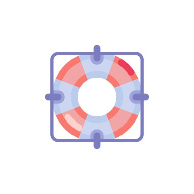 Yaşam şamandırası düz simgesi