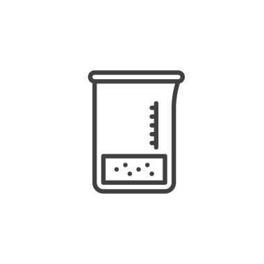 Tıbbi ölçüm kabı çizgisi simgesi