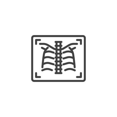 Göğüs x ışını çizgisi simgesi