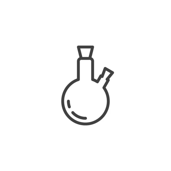 Laboratory glassware line icon — Stock Vector