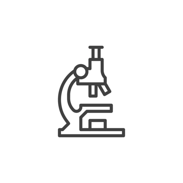 Icône de ligne de microscope laboratoire — Image vectorielle