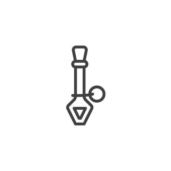 Elixír palack vonal ikon — Stock Vector