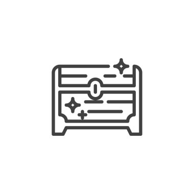 Hazine göğüs çizgisi simgesi