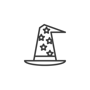 Cadı şapkası çizgisi simgesi