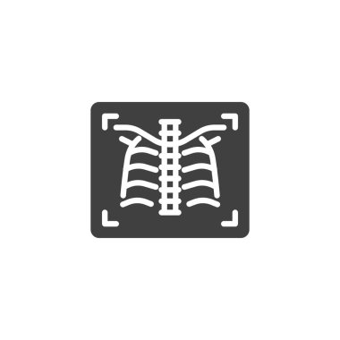 Göğüs x ışını vektör simgesi