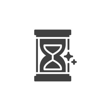 Sihirli kum saati vektör simgesi