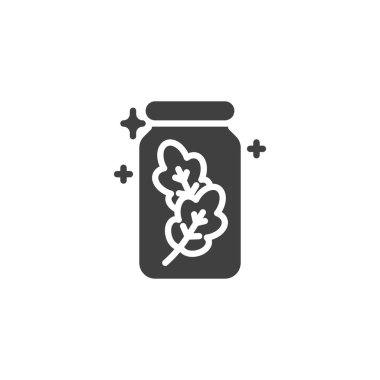 Sihirli bitki kavanozu vektör simgesi