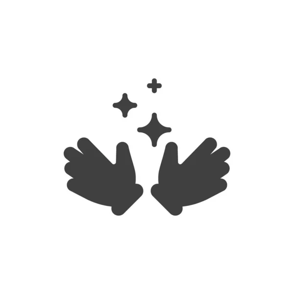 Magiska händer trick vektor ikon — Stock vektor
