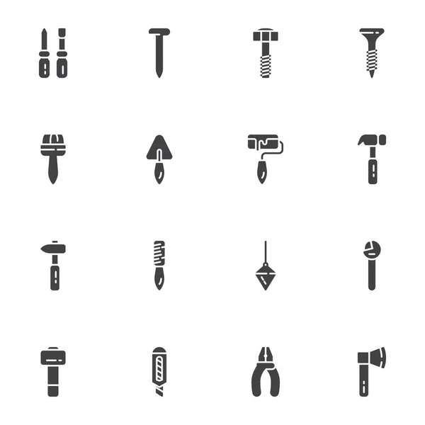 Conjunto de ícones de vetor de ferramenta de construção —  Vetores de Stock