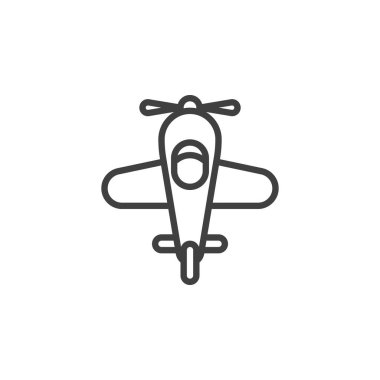 Oyuncak düzlem çizgisi simgesi